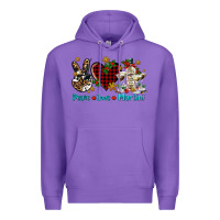 Purple peace love martini Premium Hoodie - AdoDesignShop