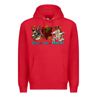 Red peace love martini Premium Hoodie - AdoDesignShop