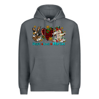 Rock peace love martini Premium Hoodie - AdoDesignShop