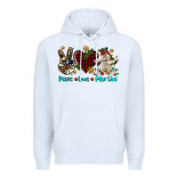 White peace love martini Premium Hoodie - AdoDesignShop