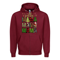 Burgundy jolly mama mama mama Zipper Hoodie - FaDigitalArtStudio