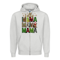 Dove Grey jolly mama mama mama Zipper Hoodie - FaDigitalArtStudio