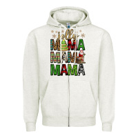 Oatmeal Heather jolly mama mama mama Zipper Hoodie - FaDigitalArtStudio