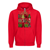 Red jolly mama mama mama Zipper Hoodie - FaDigitalArtStudio