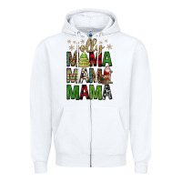 White jolly mama mama mama Zipper Hoodie - FaDigitalArtStudio