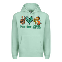 Seafoam Peace love pumpkin spice latte Premium Hoodie - NancyCooperArtShop