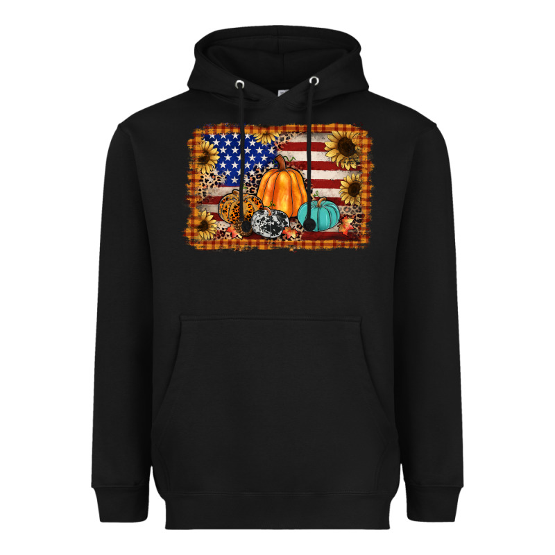 American Flag Fall Backgraund Heavyweight Hoodie by JahusDesignShop | Teevron