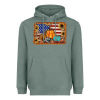Sage american flag fall backgraund Heavyweight Hoodie - JahusDesignShop