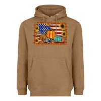 Toasted Coconut american flag fall backgraund Heavyweight Hoodie - JahusDesignShop