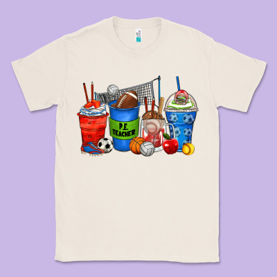 P.e. Teacher Coffee Cups Classic Tee Designed By Zillion Design Studio