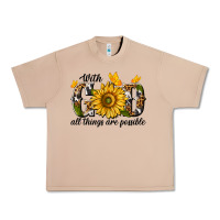 Burro with god all things are possible Urban Heavy Tee - texasbilliewilder