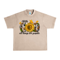 French Oak with god all things are possible Urban Heavy Tee - texasbilliewilder