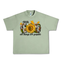 Oil Green with god all things are possible Urban Heavy Tee - texasbilliewilder