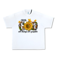 White with god all things are possible Urban Heavy Tee - texasbilliewilder