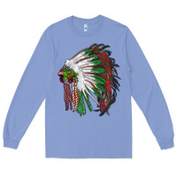 Colony Blue christmas indian feather headdress Long Sleeve Tee - RanaPortraitStore