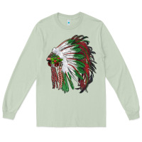 Matcha christmas indian feather headdress Long Sleeve Tee - RanaPortraitStore