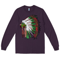 Plum christmas indian feather headdress Long Sleeve Tee - RanaPortraitStore