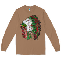 Toasted Coconut christmas indian feather headdress Long Sleeve Tee - RanaPortraitStore
