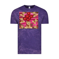 Cloud Purple valentines day teddy bear tumbler Vintage Tee - RanaPortraitStore