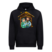 Black jesus newborn oh holy night Urban Hoodie - MaliasSmallBusiness