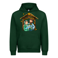 Forest Green jesus newborn oh holy night Urban Hoodie - MaliasSmallBusiness