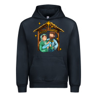 Navy jesus newborn oh holy night Urban Hoodie - MaliasSmallBusiness