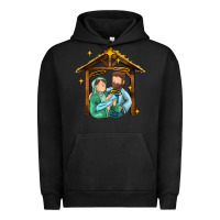 Pigment Black jesus newborn oh holy night Urban Hoodie - MaliasSmallBusiness