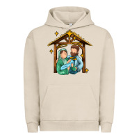 Pigment French Oak jesus newborn oh holy night Urban Hoodie - MaliasSmallBusiness