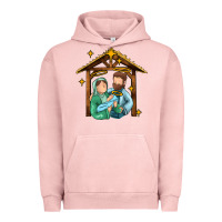 Pigment Salmon jesus newborn oh holy night Urban Hoodie - MaliasSmallBusiness