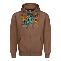 Chestnut happy easter egg western Zipper Hoodie - RacoonDesign