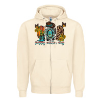 Sandshell happy easter egg western Zipper Hoodie - RacoonDesign