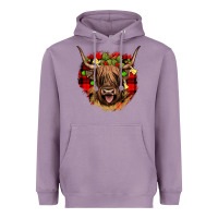 Lavender highland cow  christmas Heavyweight Hoodie - JahusDesignShop