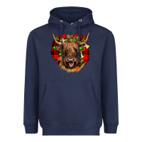 Navy highland cow  christmas Heavyweight Hoodie - JahusDesignShop