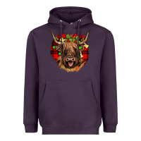 Plum highland cow  christmas Heavyweight Hoodie - JahusDesignShop