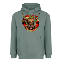 Sage highland cow  christmas Heavyweight Hoodie - JahusDesignShop