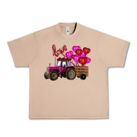 Burro Valentine's day pink tractor with pin heart balloons Urban Heavy Tee - RanaPortraitStore