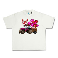 Pistachio Valentine's day pink tractor with pin heart balloons Urban Heavy Tee - RanaPortraitStore