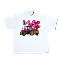 White Valentine's day pink tractor with pin heart balloons Urban Heavy Tee - RanaPortraitStore