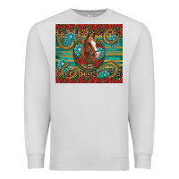 Dove Grey western horse horseshoe roses gemstones glitter wooden Premium Sweatshirt - Artiststas