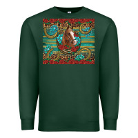 Sports Green western horse horseshoe roses gemstones glitter wooden Premium Sweatshirt - Artiststas