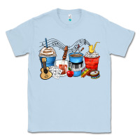 Dusty Blue music teacher coffee cups Classic Tee - Zillion Design Studio