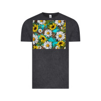 Vintage Black western daisy and sunflower Vintage Tee - RanaPortraitStore