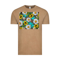 Vintage Coffee western daisy and sunflower Vintage Tee - RanaPortraitStore