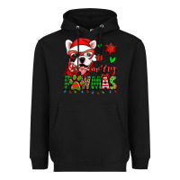 Black merry pawmas christmas french bulldog Heavyweight Hoodie - Jasminsmagicworld