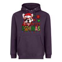Plum merry pawmas christmas french bulldog Heavyweight Hoodie - Jasminsmagicworld