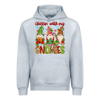 Heather Grey chillin with my gnomies Urban Hoodie - MaliasSmallBusiness