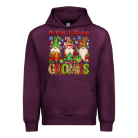 Mauve Wine chillin with my gnomies Urban Hoodie - MaliasSmallBusiness