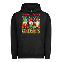 Pigment Black chillin with my gnomies Urban Hoodie - MaliasSmallBusiness