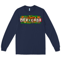 Navy Mexicana Long Sleeve Tee - texasbilliewilder
