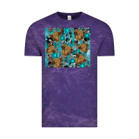 Cloud Purple western aztec highland cow Vintage Tee - RanaPortraitStore